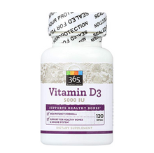 Load image into Gallery viewer, 365 Everyday Value Vitamin D3 120 Count