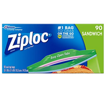 Load image into Gallery viewer, Ziploc Sandwich Bags 90 Count