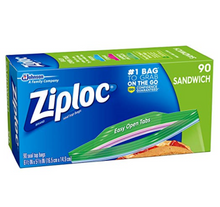 Load image into Gallery viewer, Ziploc Sandwich Bags 90 Count
