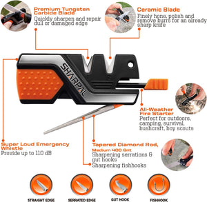 SHARPAL 101N 6-In-1 Pocket Knife Sharpener & Survival Tool