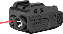 Load image into Gallery viewer, Solofish 500lm Tactical Flashlight Compatible for Compact with Rail, Red Beam and White LED Combo with Strobe