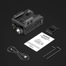 Load image into Gallery viewer, Solofish 500lm Tactical Flashlight Compatible for Compact with Rail, Red Beam and White LED Combo with Strobe