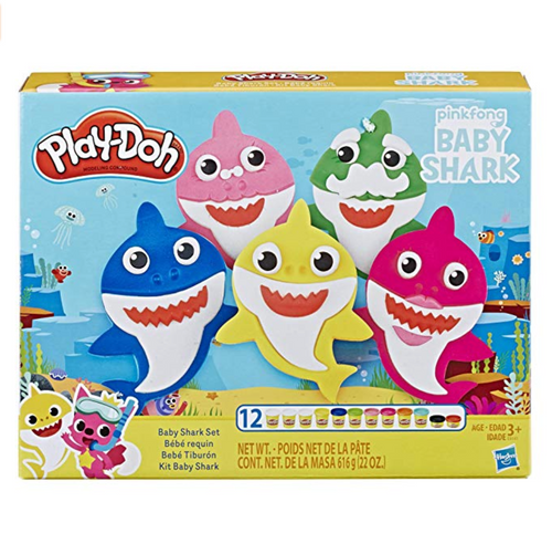 Play-Doh Pinkfong Baby Shark Set with 12 Non-Toxic Cans