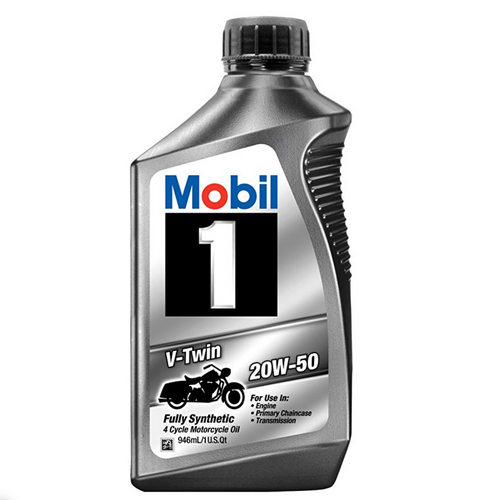 Mobil 1 98LD49 20W-50 V-Twin Synthetic Motor Oil for Motorcycle