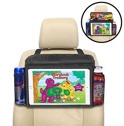 Insulated Car Seat Back Organizer + iPad and Tablet Holder