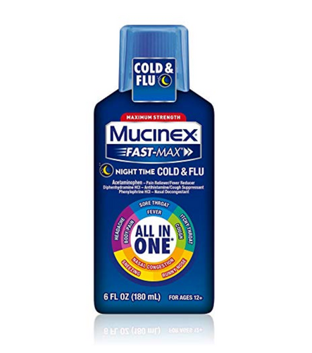 Mucinex Fast-Max Night Time Cold & Flu Liquid 6oz