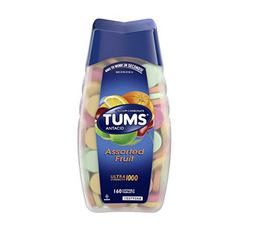 TUMS Antacid Chewable Tablets for Heartburn Relief 160 Count