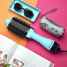 Load image into Gallery viewer, Revlon One-Step Hair Dryer &amp;  Volumizer Hot Air Brush Mint