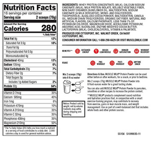 Muscle Milk Genuine Protein Powder Chocolate 32g Protein