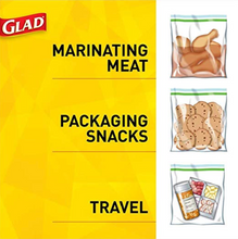 Load image into Gallery viewer, Glad Food Storage and Freezer 2 in 1 Zipper Bags 46 Count