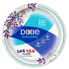 Load image into Gallery viewer, Dixie Everyday Paper Plates 8 12&quot; 154 Count