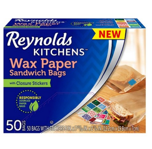 Reynolds Kitchens Wax Paper Sandwich Bags 50 Count