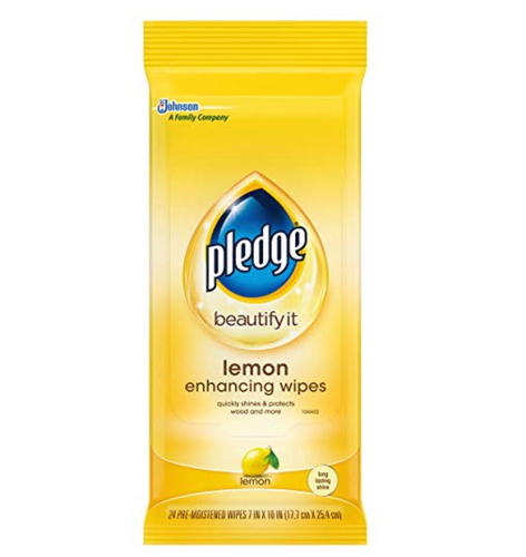 Pledge Lemon Enhancing Wipes 24 Count