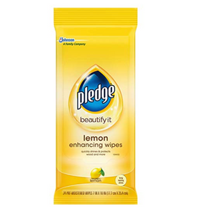 Pledge Lemon Enhancing Wipes 24 Count
