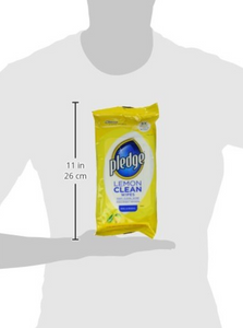 Pledge Lemon Enhancing Wipes 24 Count