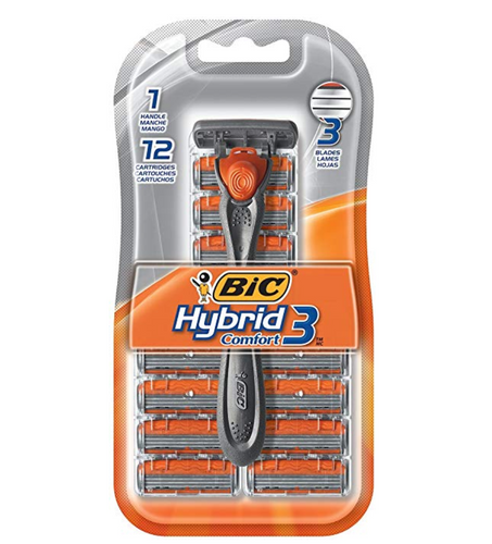 BIC Hybrid 3 Comfort Disposable Razor 12 Count