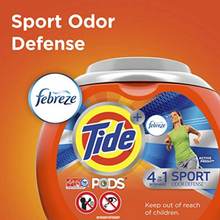Load image into Gallery viewer, Tide PODS Plus Febreze Sport Odor Defense 54 Count