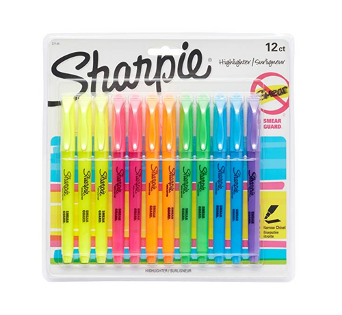 Sharpie Pocket Highlighters Chisel Tip 12 Count