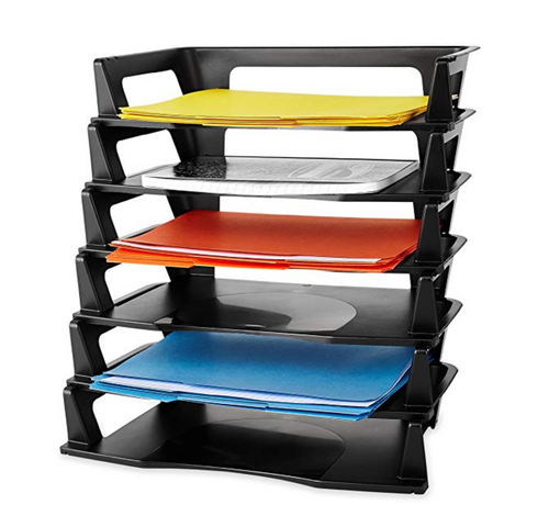 Rubbermaid Regeneration Letter Tray Plastic Black